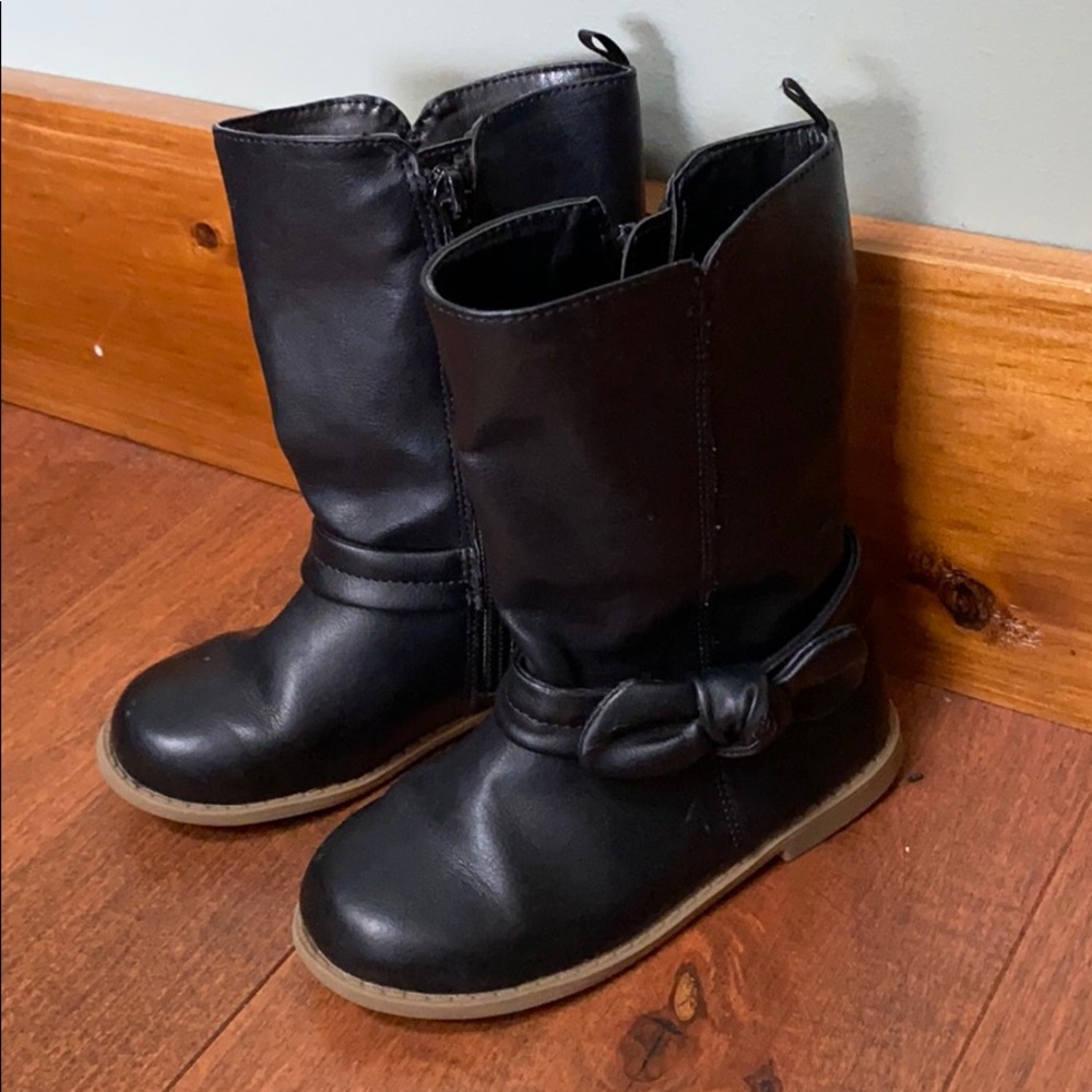 Girls black old navy boots